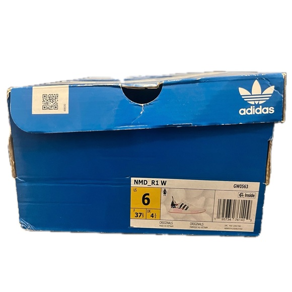 Adidas NMD R1 W White Sneakers with Colorful Accents Size 6 / 37 NEW - Picture 2 of 3